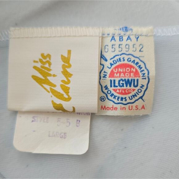 W Miss Elaine Sheer Lace Blue Nightgown Robe Vintage Deadstock NWT Women Size L - Picture 12 of 14